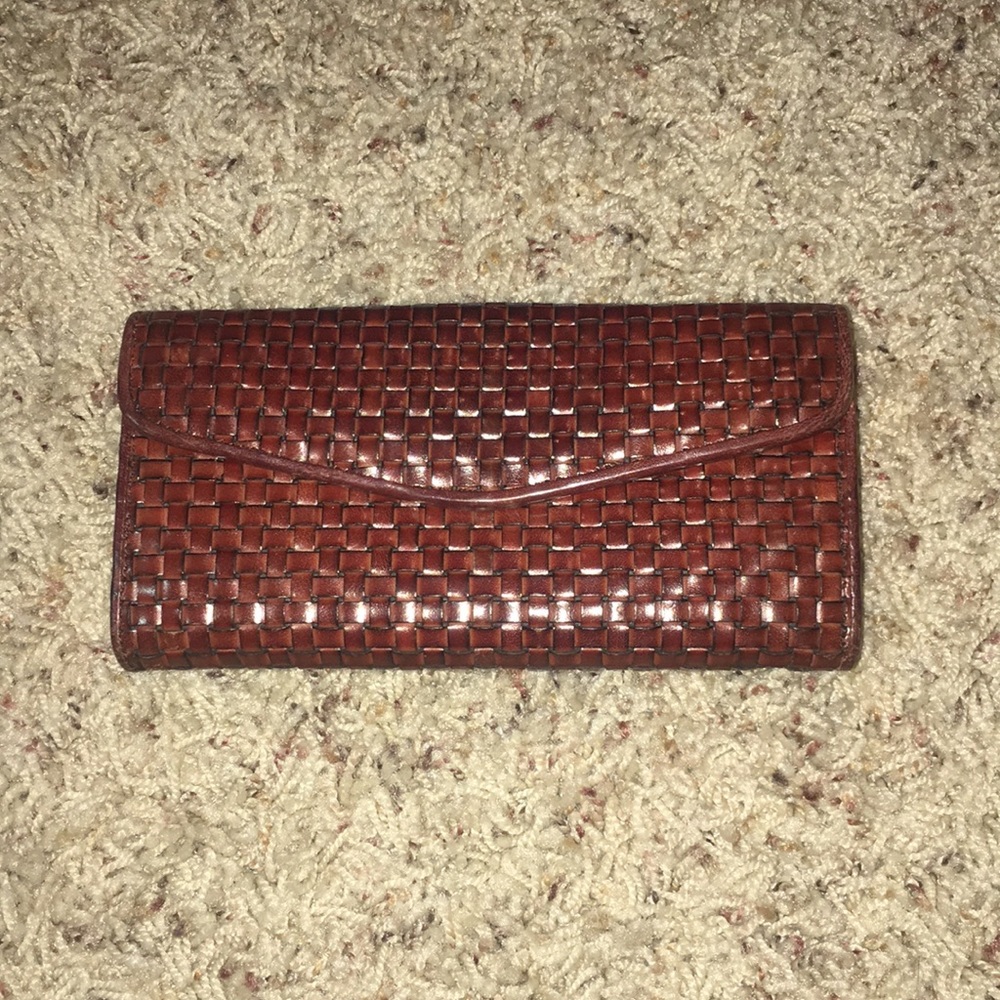 Cole Haan Red weaved wallet